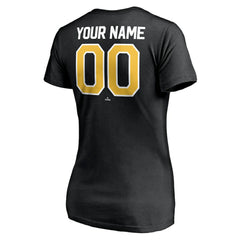 Pittsburgh Pirates Women's Personalized Winning Streak Name & Number V-Neck T-Shirt - Black - MLB Sale