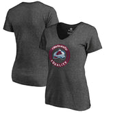 Colorado Avalanche Women's #WeSkateFor V-Neck T-Shirt - Heather Gray - NHL 4017818