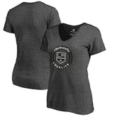 Los Angeles Kings Women's #WeSkateFor V-Neck T-Shirt - Heather Gray - NHL 4017824