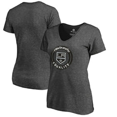 Los Angeles Kings Women's #WeSkateFor V-Neck T-Shirt - Heather Gray - NHL 4017824