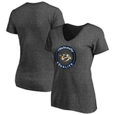 Nashville Predators Women's #WeSkateFor V-Neck T-Shirt - Heather Gray - NHL 4017828