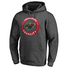 Minnesota Wild #WeSkateFor Pullover Hoodie - Heather Gray - NHL 4017855