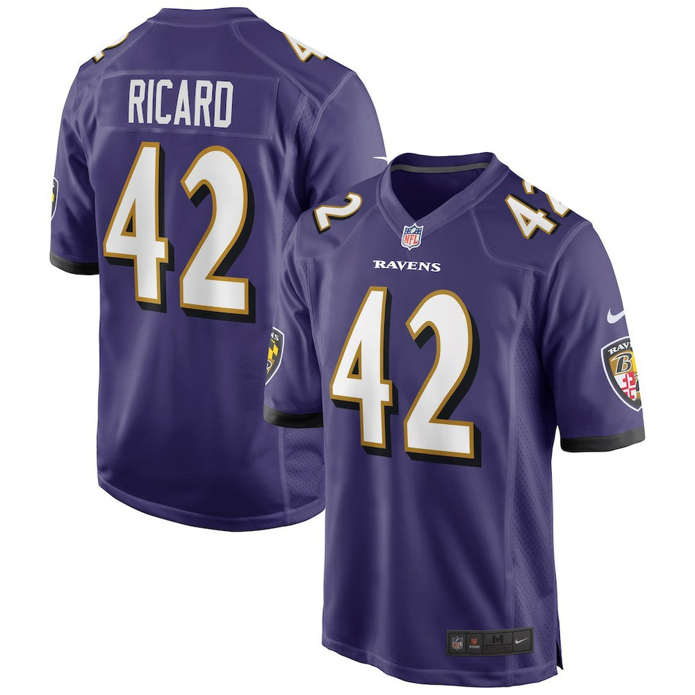 Nike Patrick Ricard Baltimore Ravens Game Jersey Purple