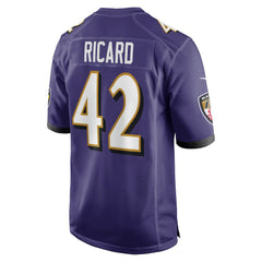 Nike Patrick Ricard Baltimore Ravens Game Jersey Purple
