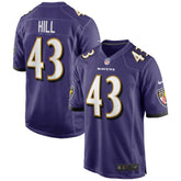 Nike Justice Hill Baltimore Ravens Game Jersey Purple