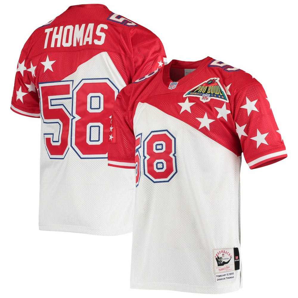 Mitchell & Ness Derrick Thomas AFC 1995 Pro Bowl Authentic Jersey White/Red