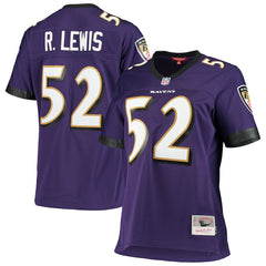 Mitchell & Ness Ray Lewis Baltimore Ravens Women's Legacy Replica Team Jersey Purple