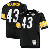 Mitchell & Ness Troy Polamalu Pittsburgh Steelers Big & Tall 2005 Retired Player Replica Jersey Black