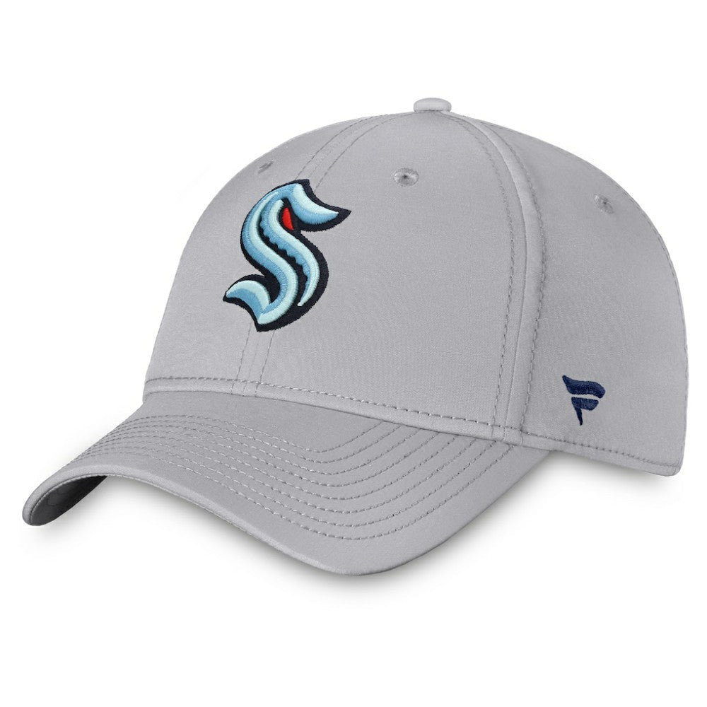 Seattle Kraken Fanatics Core Primary Logo Flex Hat - Gray - NHL 4026684