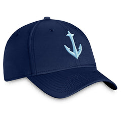 Seattle Kraken Fanatics Secondary Logo Flex Hat - Deep Sea Blue - NHL 4026717