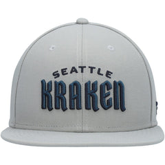 Seattle Kraken Fanatics Wordmark Logo Snapback Hat - Gray - NHL 4026740