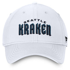 Seattle Kraken Fanatics Wordmark Flex Hat - White - NHL 4026750