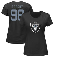 Fanatics Maxx Crosby Las Vegas Raiders Women's Plus Size Name & Number V-Neck T-Shirt Black