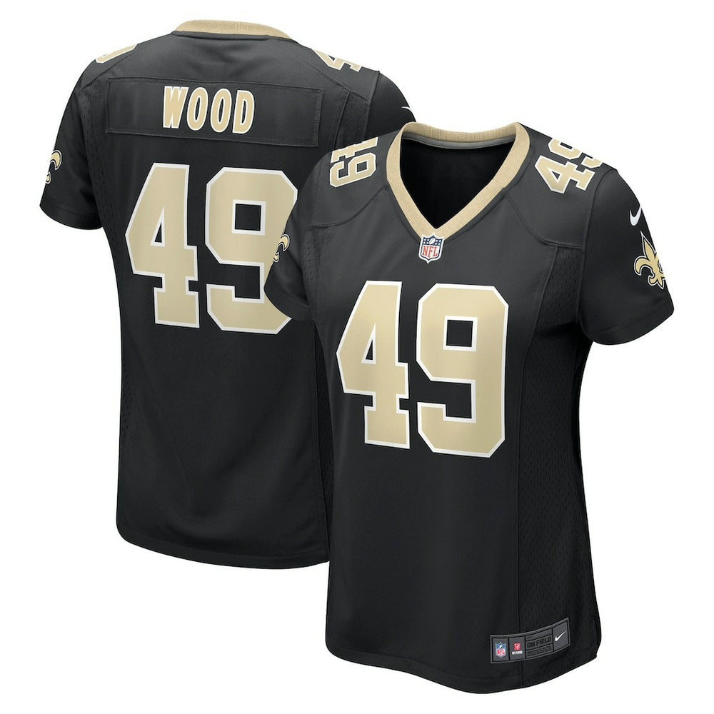 Nike Zach Wood New Orleans Saints Women's Game Jersey Black