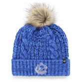 Vancouver Canucks '47 Women's Logo Meeko Cuffed Knit Hat with Pom - Blue - NHL 4029061