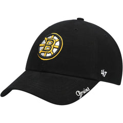 Boston Bruins '47 Women's Team Miata Clean Up Adjustable Hat - Black - NHL 4029071