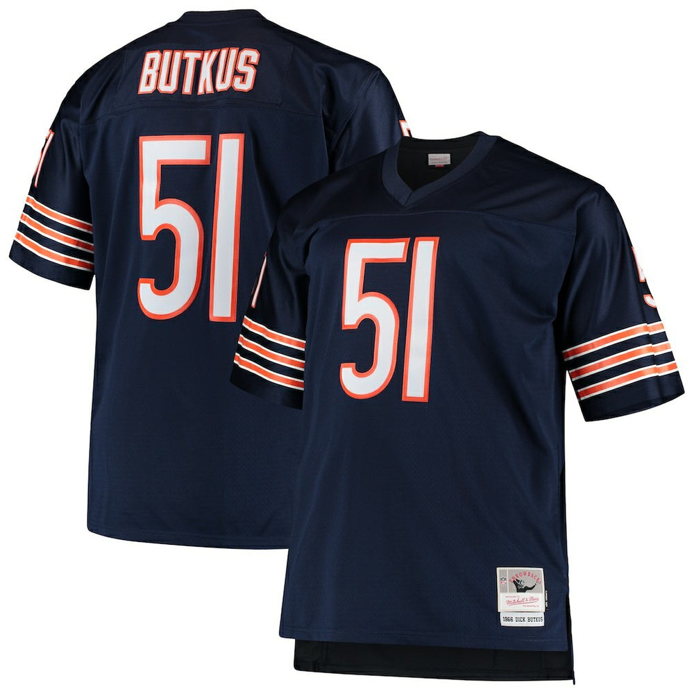 Mitchell & Ness Dick Butkus Chicago Bears Big & Tall 1966 Retired Player Replica Jersey Navy