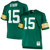 Mitchell & Ness Bart Starr Green Bay Packers Big & Tall 1968 Retired Player Replica Jersey Green
