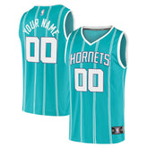Charlotte Hornets Fast Break Replica Custom Jersey Icon Edition Teal | Fanatics US