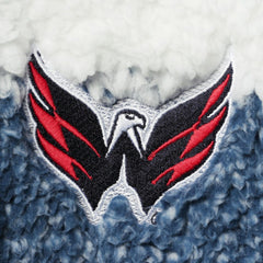 Washington Capitals G-III 4Her by Carl Banks Women's Plaid Sherpa Quarter-Zip Jacket - Navy/White - NHL 4049428