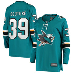 Logan Couture San Jose Sharks Fanatics Women's Breakaway Home Player Jersey - Teal - NHL 4052863