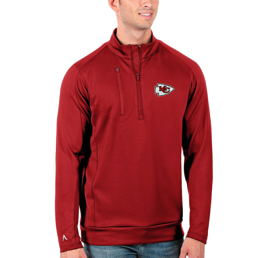 Kansas City Chiefs Antigua Generation Quarter-Zip Pullover Jacket Red