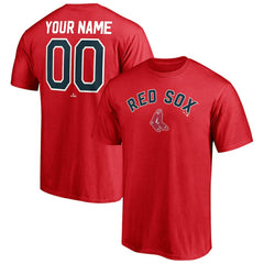 Boston Red Sox Cooperstown Winning Streak Personalized Name & Number T-Shirt - Red - MLB Sale