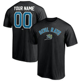 Tampa Bay Rays Cooperstown Winning Streak Personalized Name & Number T-Shirt - Black - MLB on Sale