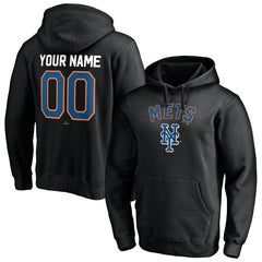 New York Mets Cooperstown Winning Streak Alternate Personalized Name & Number Pullover Hoodie - Black - MLB Sale