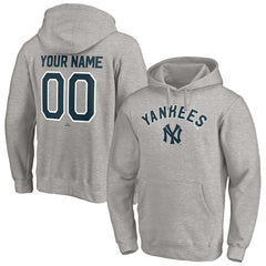 New York Yankees Cooperstown Winning Streak Alternate Personalized Name & Number Pullover Hoodie - Heathered Gray - MLB Online