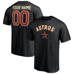 Houston Astros Cooperstown Winning Streak Alternate Personalized Name & Number T-Shirt - Black - MLB Sale