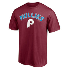 Philadelphia Phillies Cooperstown Winning Streak Alternate Personalized Name & Number T-Shirt - Burgundy - MLB Lifestyle