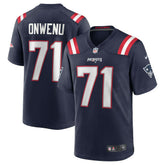 Nike Mike Onwenu New England Patriots Team Game Jersey Navy