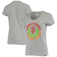 San Francisco Giants '47 Women's Spring Training Cactus Circle Scoop Neck T-Shirt - Heathered Gray - 47 brand on Sale