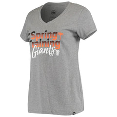 San Francisco Giants '47 Women's Spring Training Fade V-Neck T-Shirt - Heathered Gray - 47 brand Sale