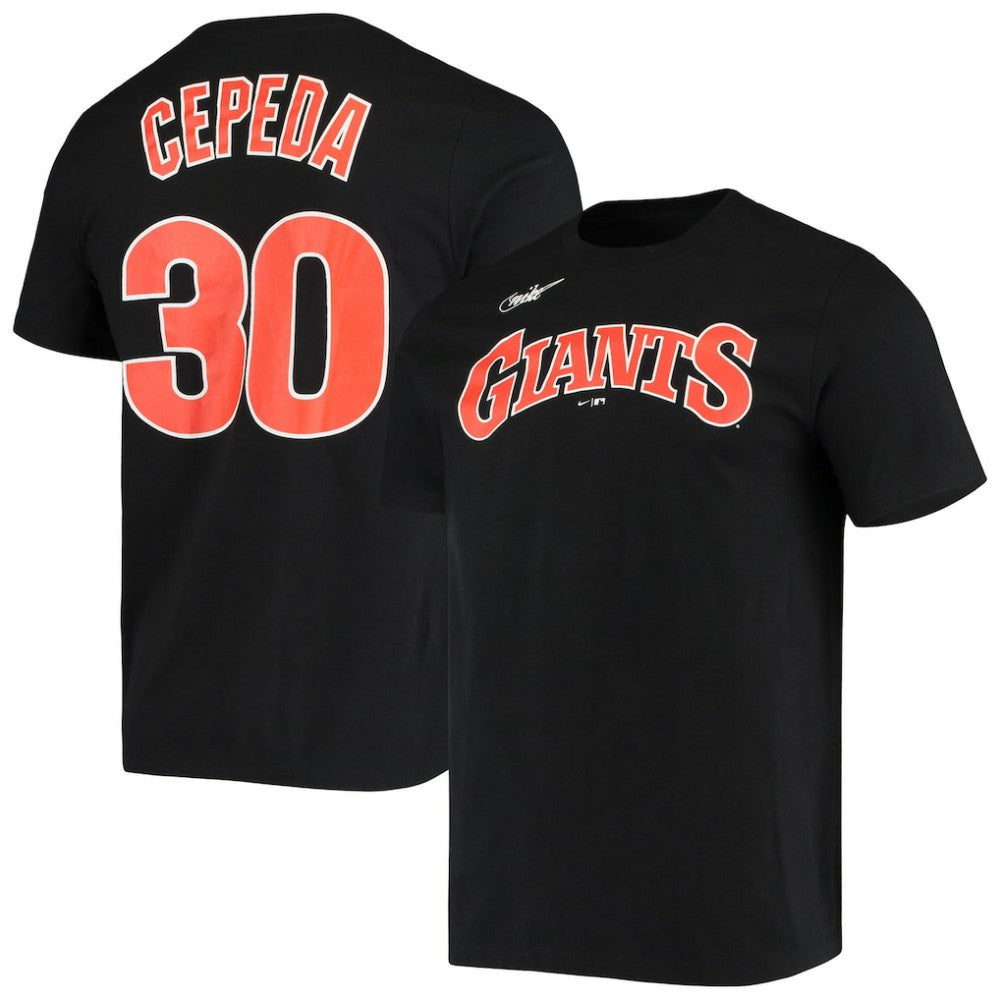 Orlando Cepeda San Francisco Giants Nike Name & Number T-Shirt - Black - Nike on Sale