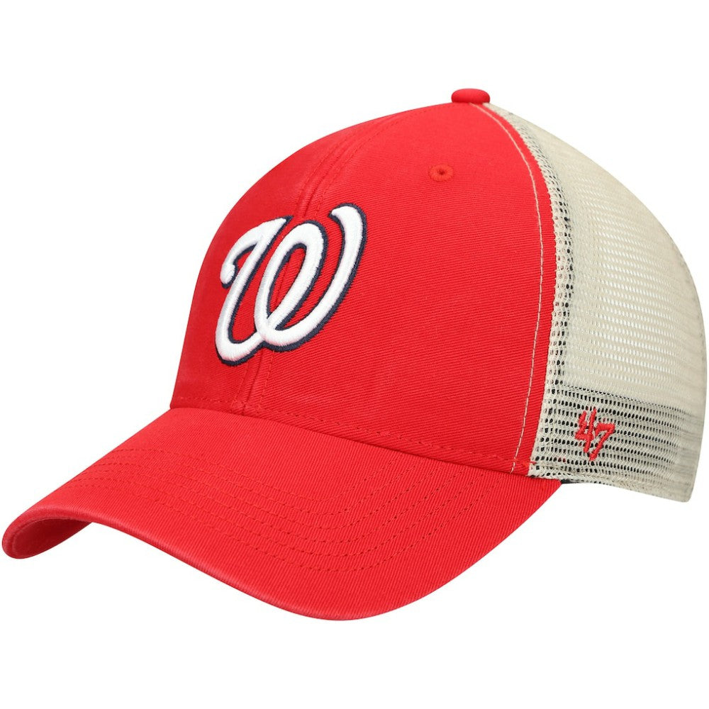 Washington Nationals '47 Flagship Washed MVP Trucker Snapback Hat - Red/Natural - 47 brand Sale