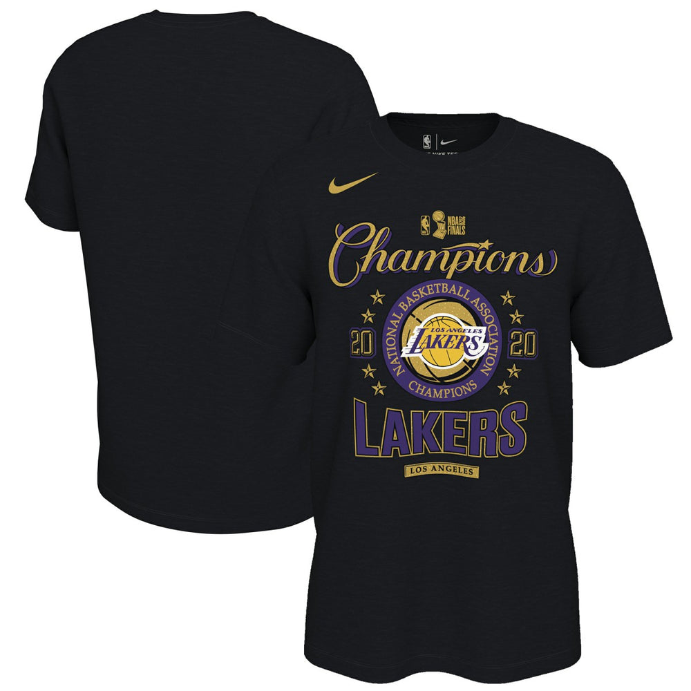 Los Angeles Lakers 2020 NBA Finals Champions Locker Room T-Shirt Black | Nike outlet