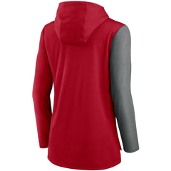 Nike Tampa Bay Buccaneers Women's Chevron Hoodie Performance Long Sleeve T-Shirt Red/Heathered Charcoal