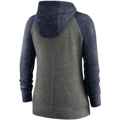 Nike Tennessee Titans Women's Gym Vintage Raglan Full-Zip Hoodie Heathered Charcoal/Navy