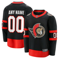 Ottawa Senators Fanatics Home Custom Breakaway Jersey - Black - NHL 4102937
