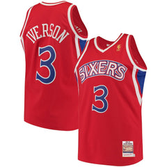 Allen Iverson Philadelphia 76ers 1996/97 Hardwood Classics Authentic Jersey Red | Mitchell & Ness online