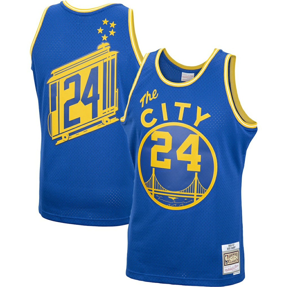 Rick Barry Golden State Warriors 1966/67 Hardwood Classics Swingman Jersey for sale Royal | Mitchell & Ness Near Me