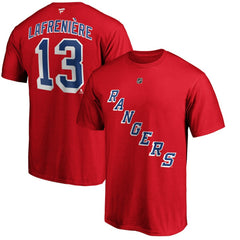 Alexis Lafrenière New York Rangers Fanatics Authentic Stack Name & Number T-Shirt - Red - NHL 4107954