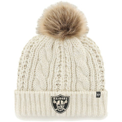 47 brand Las Vegas Raiders '47 Women's Team Meeko Cuffed Knit Hat with Pom Cream