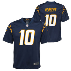 Nike Justin Herbert Los Angeles Chargers Youth Game Jersey Navy