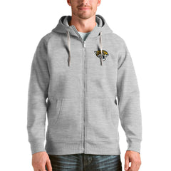 Jacksonville Jaguars Antigua Victory Full-Zip Hoodie Heather Gray