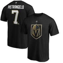 Alex Pietrangelo Vegas Golden Knights Fanatics Authentic Stack Name & Number T-Shirt - Black - NHL 4119284