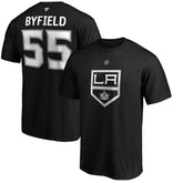 Quinton Byfield Los Angeles Kings Fanatics Authentic Stack Name & Number T-Shirt - Black - NHL 4119285