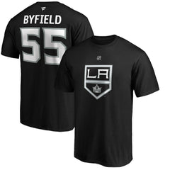 Quinton Byfield Los Angeles Kings Fanatics Authentic Stack Name & Number T-Shirt - Black - NHL 4119285